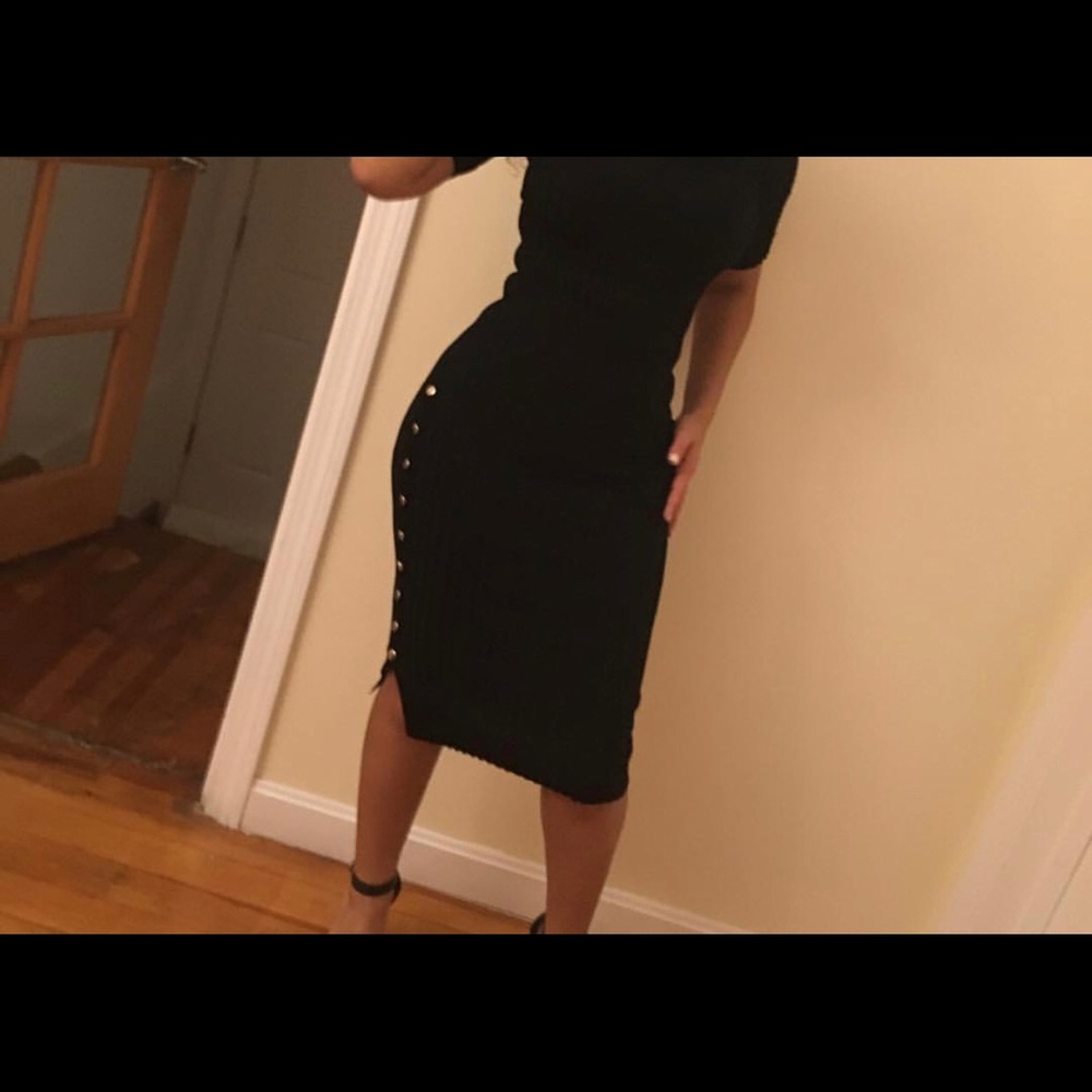 Long Black Sweater Dress